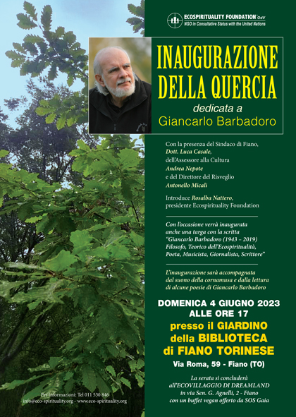 Inaugurazione della quercia dedicata a Giancarlo Barbadoro